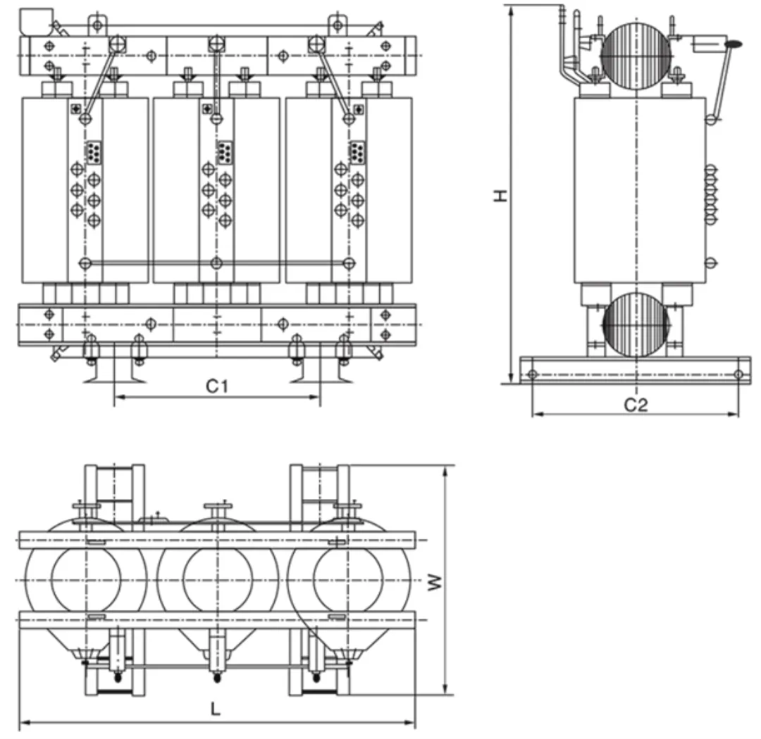 Трехфазный сухой трансформатор SCB-1 (7)